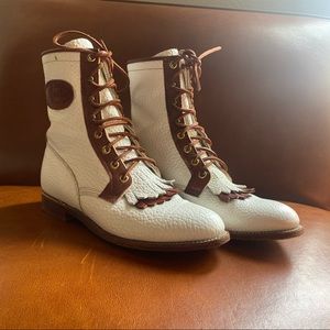 Vintage Roper Justin Lace-R Boots - Kiltie leather western